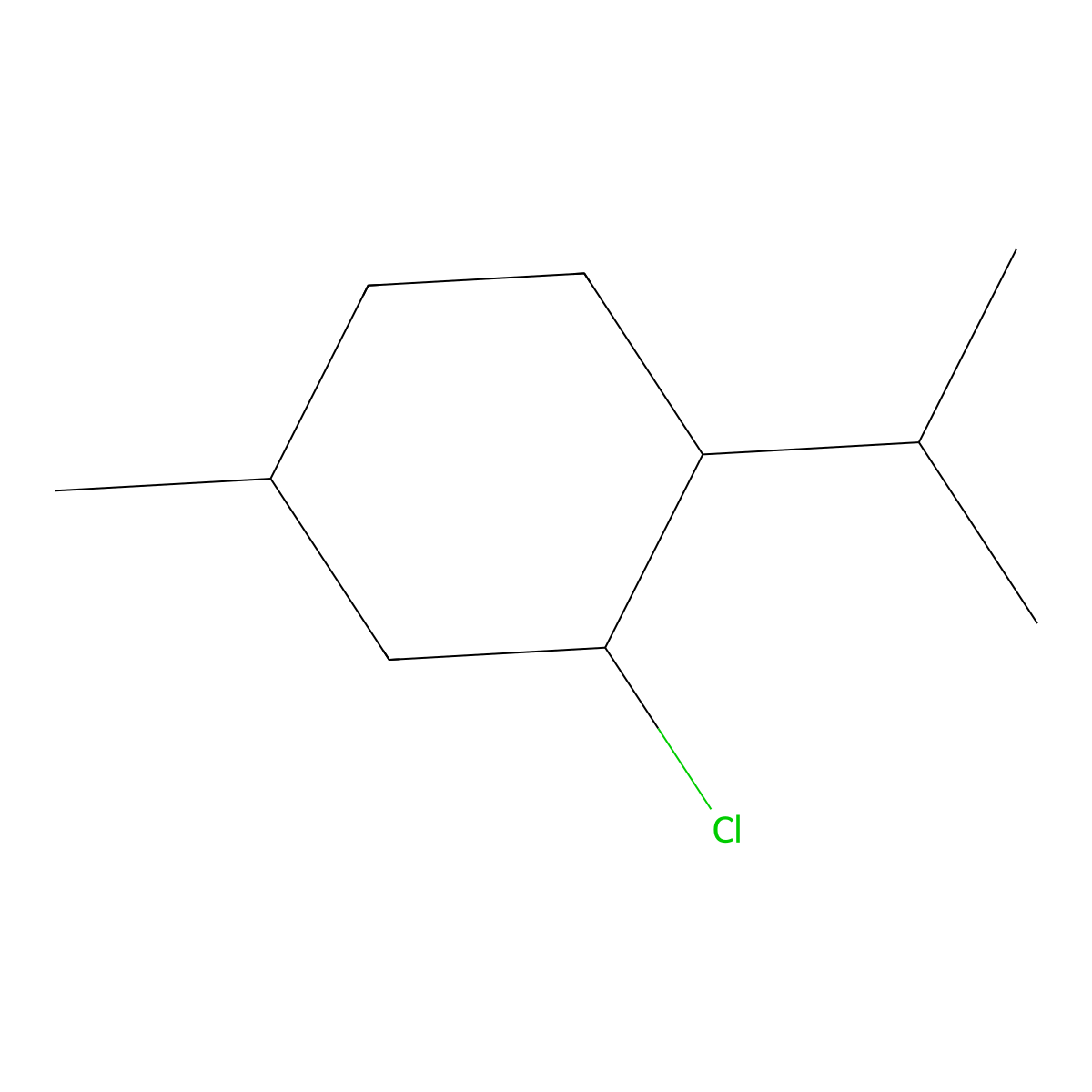 2-Chloro-4-methyl-1-(1-methylethyl)cyclohexane molecular structure, CAS 28953-96-0