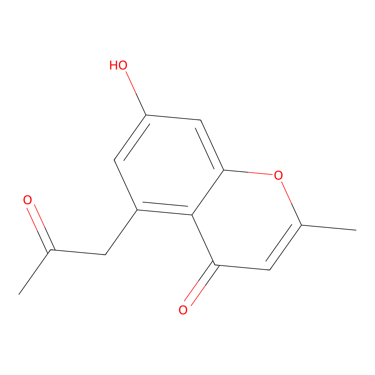 5-Acetonyl-7-Hydroxy-2-Methylchromone molecular structure, CAS 28955-30-8
