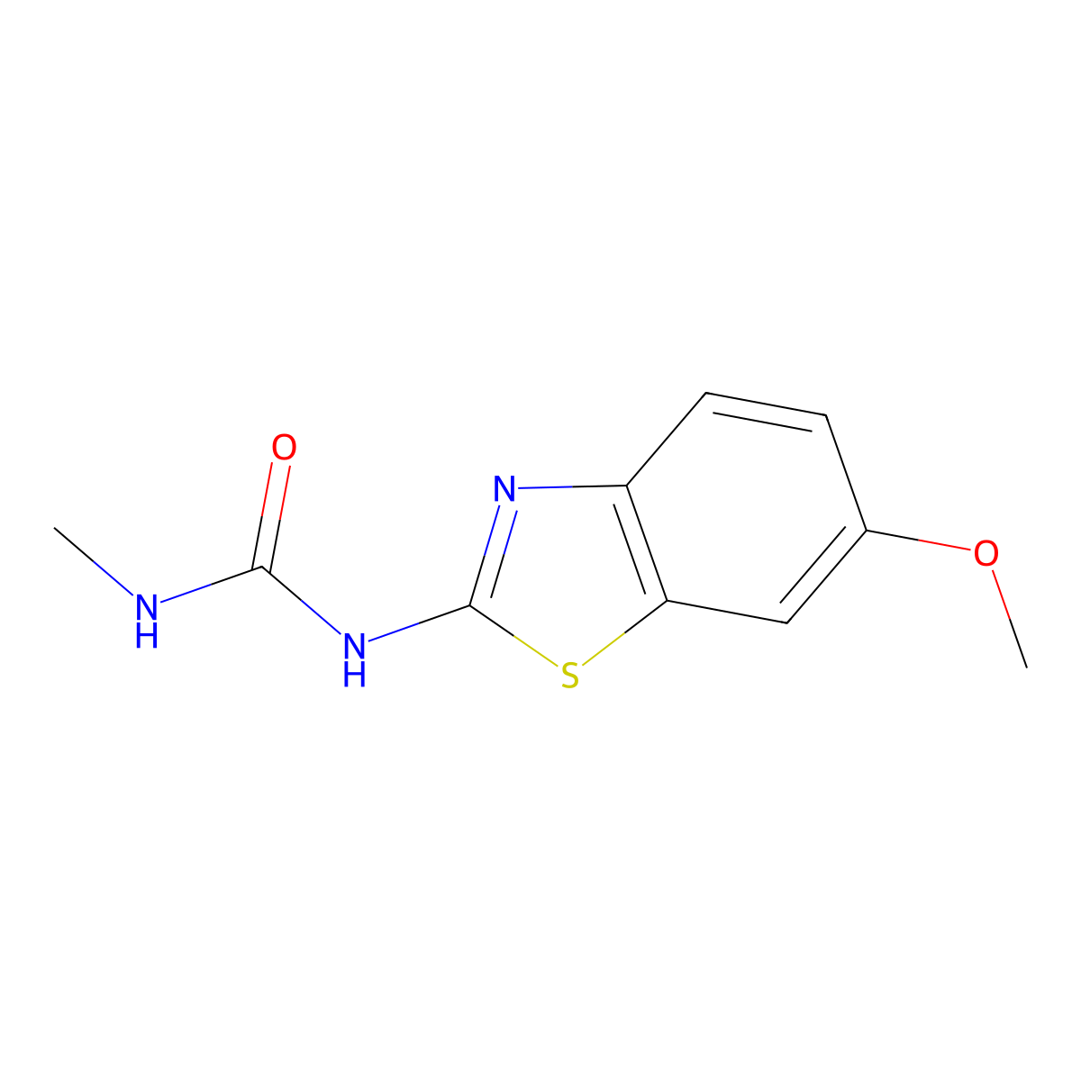 1-(6-Methoxy-1,3-benzothiazol-2-yl)-3-methylurea molecular structure, CAS 28956-38-9