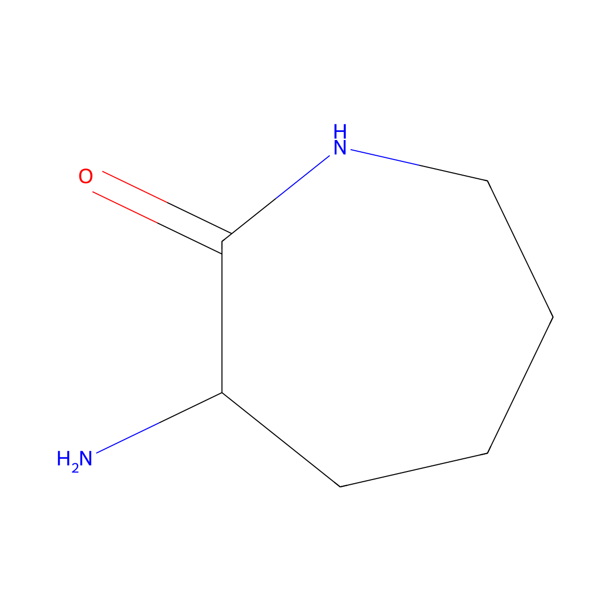 D-2-Aminohexano-6-lactam molecular structure, CAS 28957-33-7