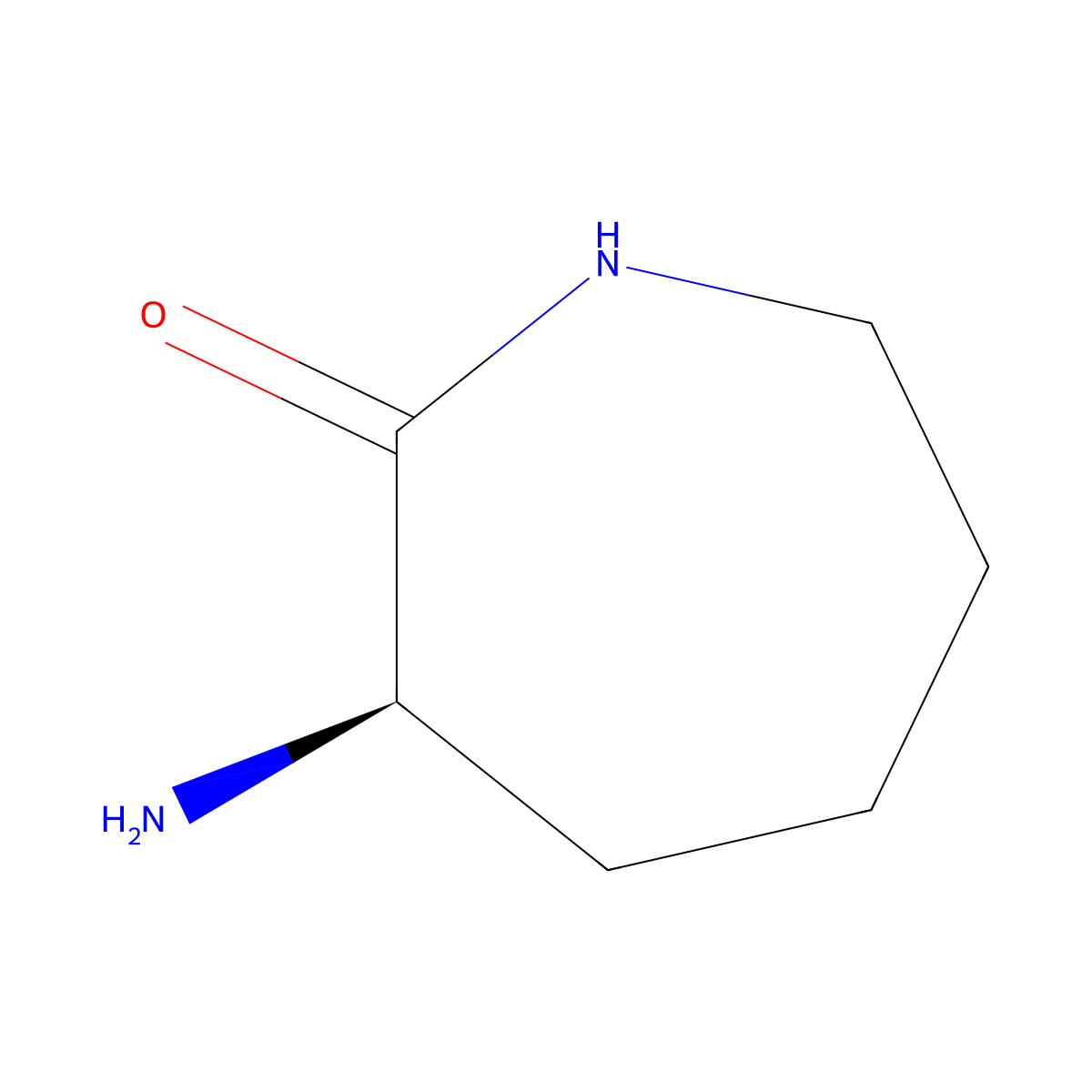 D-2-Aminohexano-6-lactam molecular structure, CAS 28957-33-7