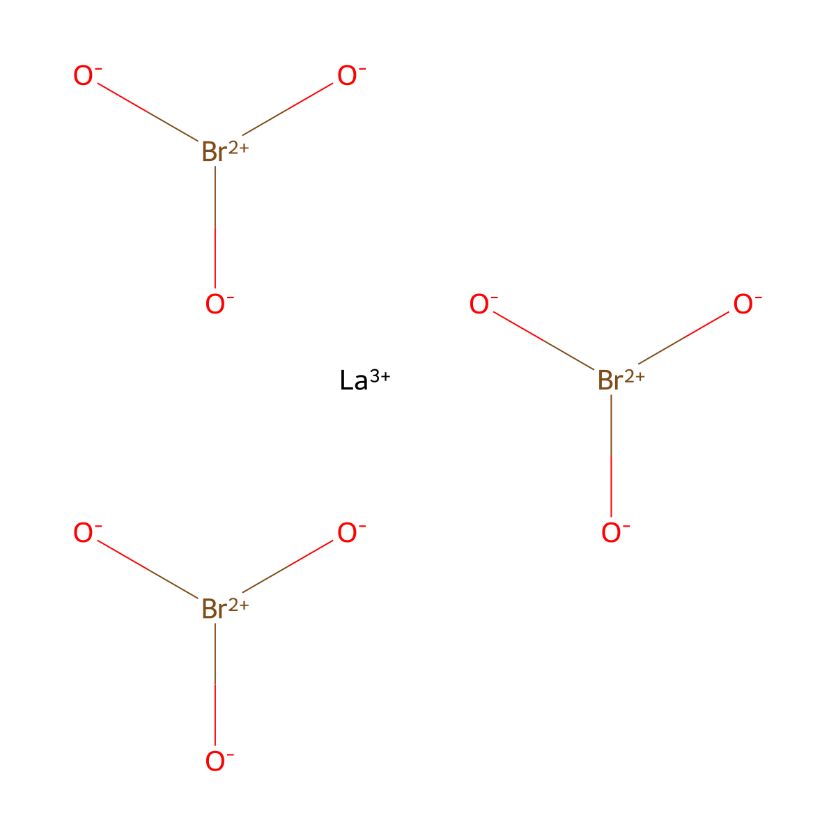Lanthanum tribromate molecular structure, CAS 28958-23-8