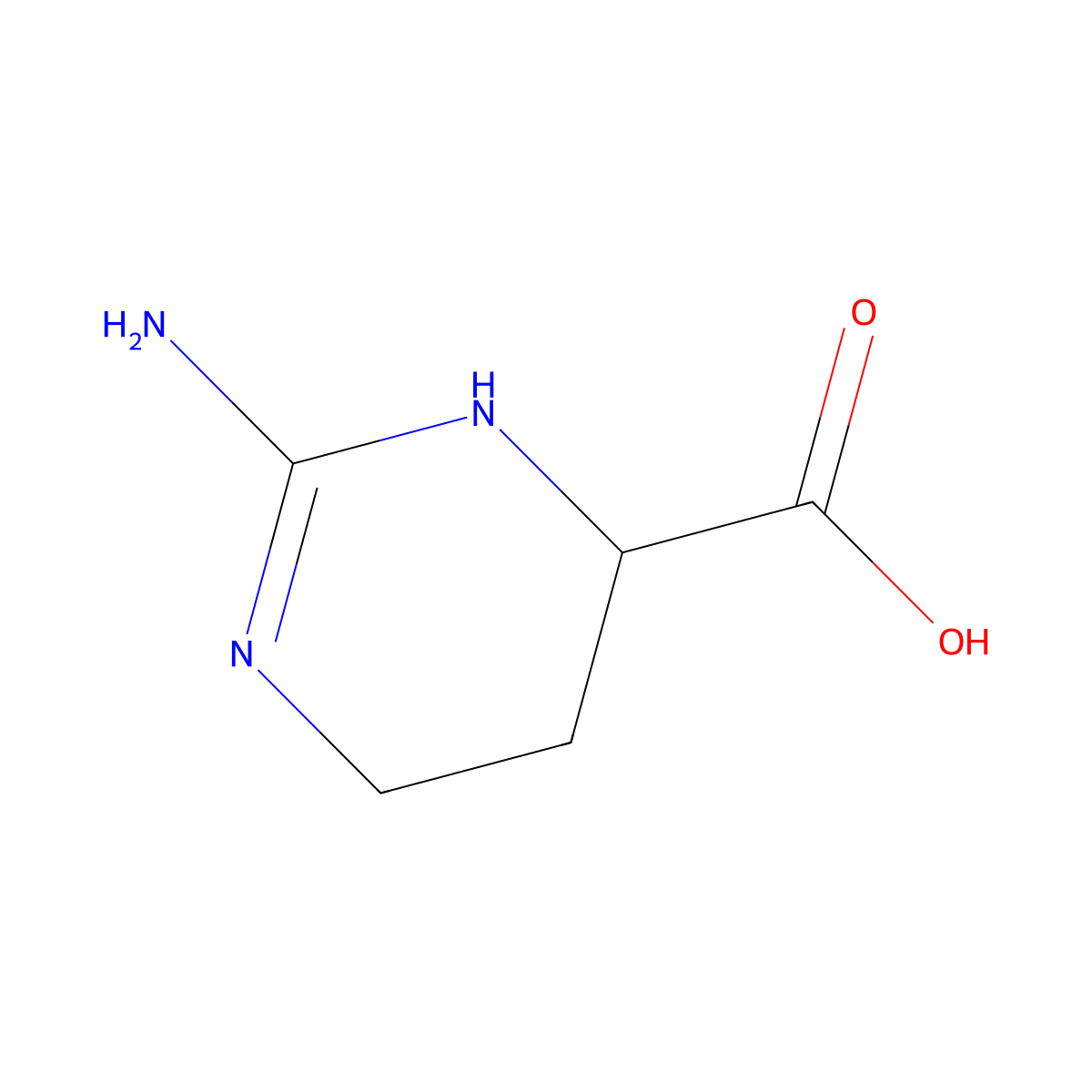 2-Imino-1,3-diazinane-4-carboxylic acid molecular structure, CAS 28958-94-3