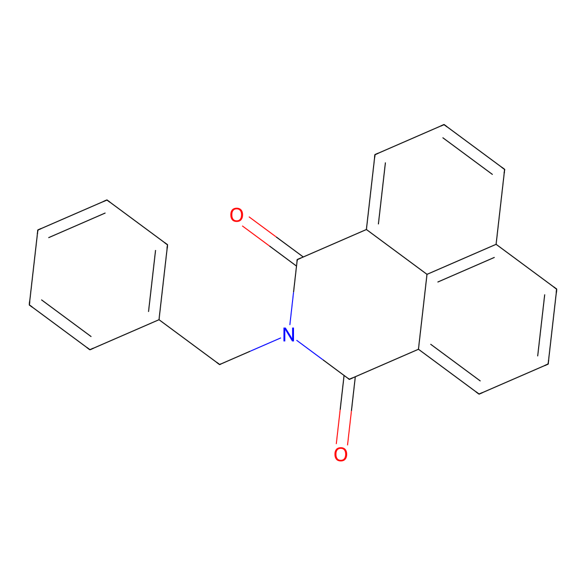 2-Benzyl-1H-benzo(de)isoquinoline-1,3(2H)-dione molecular structure, CAS 2896-24-4