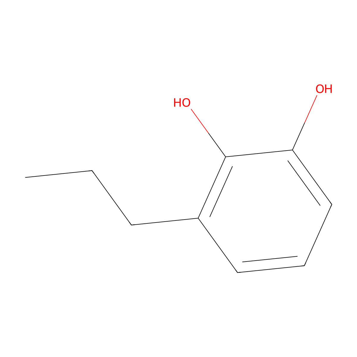 3-Propylcatechol molecular structure, CAS 2896-63-1