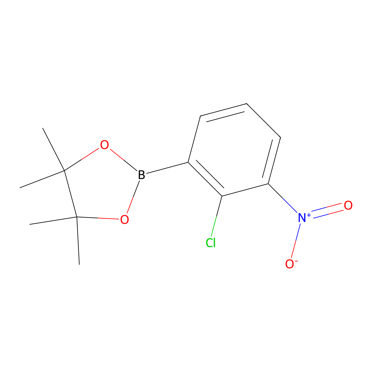 2-(2-Chloro-3-nitrophenyl)-4,4,5,5-tetramethyl-1,3,2-dioxaborolane molecular structure, CAS 2896090-65-4