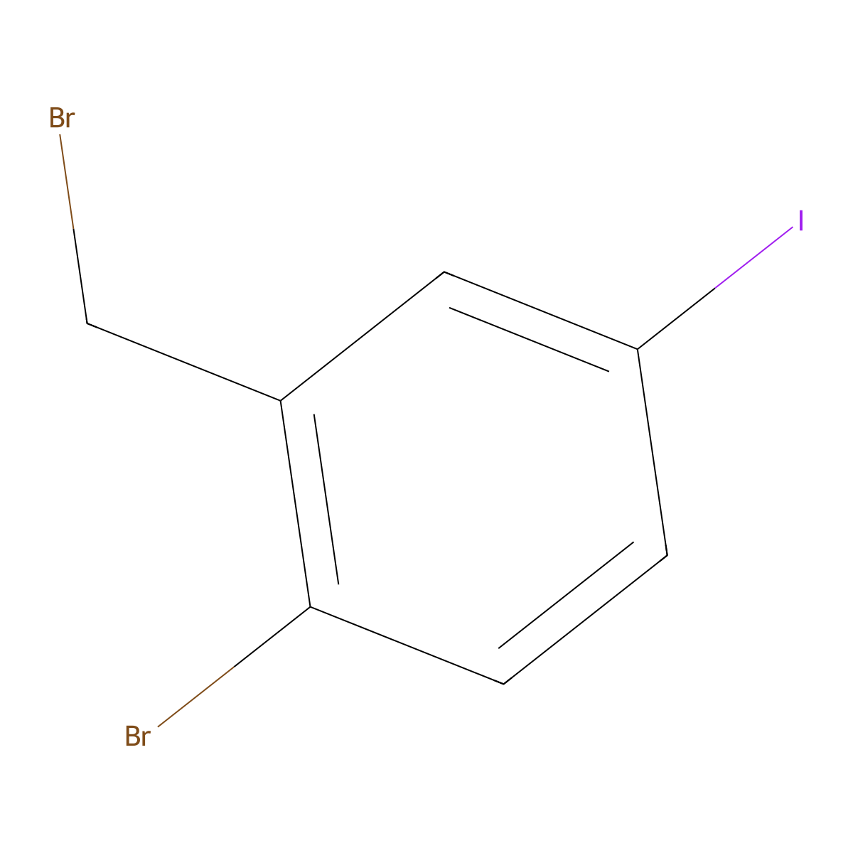 1-Bromo-2-(bromomethyl)-4-iodobenzene molecular structure, CAS 289617-98-7