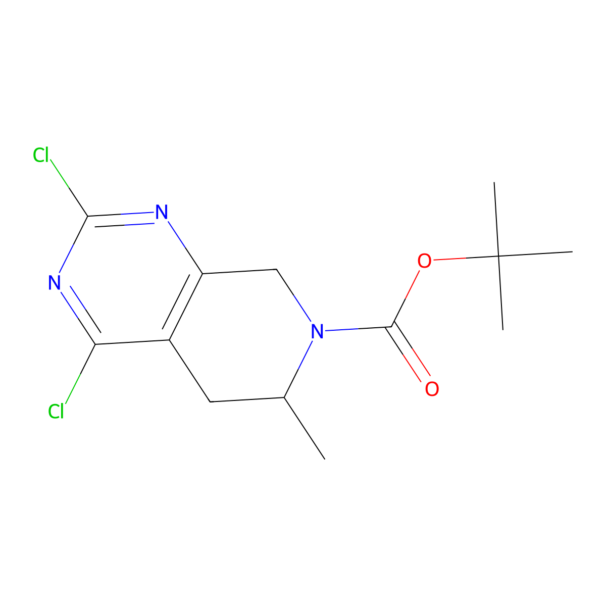 7-Boc-2,4-dichloro-6-methyl-5,6,7,8-tetrahydropyrido[3,4-d]pyrimidine molecular structure, CAS 2896198-13-1
