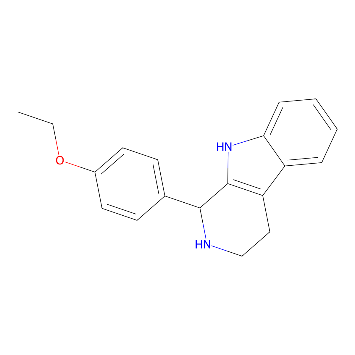1-(4-ethoxyphenyl)-2,3,4,9-tetrahydro-1H-pyrido[3,4-b]indole molecular structure, CAS 289628-09-7