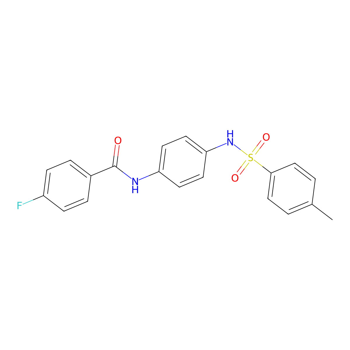 4-fluoro-N-(4-{[(4-methylphenyl)sulfonyl]amino}phenyl)benzamide molecular structure, CAS 289629-02-3