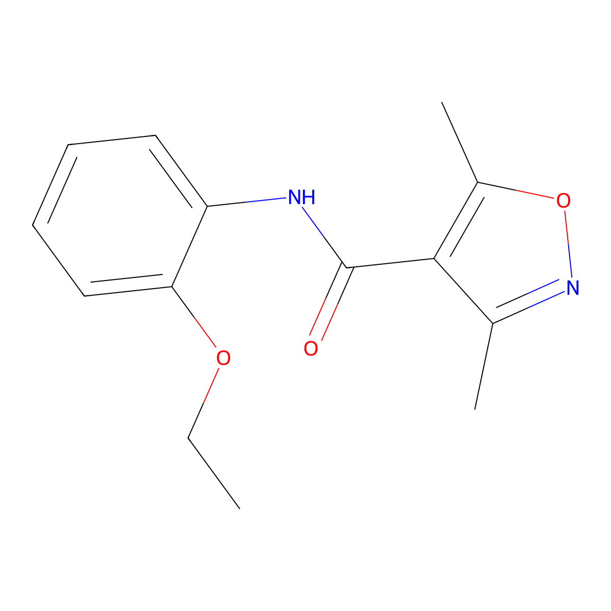 N-(2-ethoxyphenyl)-3,5-dimethyl-1,2-oxazole-4-carboxamide molecular structure, CAS 289630-16-6
