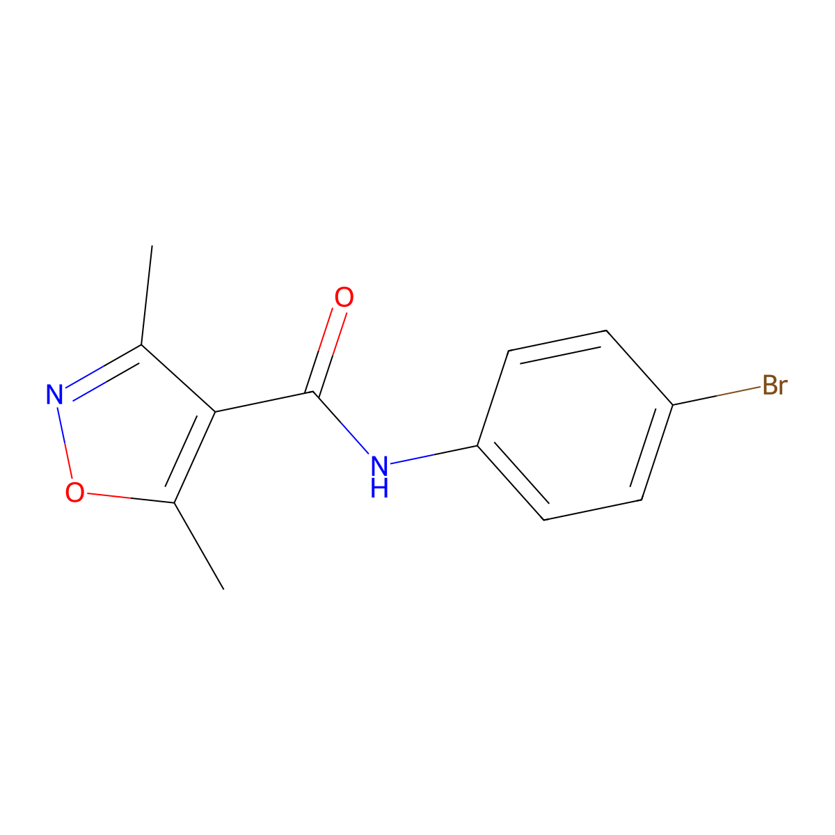 N-(4-bromophenyl)-3,5-dimethyl-1,2-oxazole-4-carboxamide molecular structure, CAS 289630-22-4