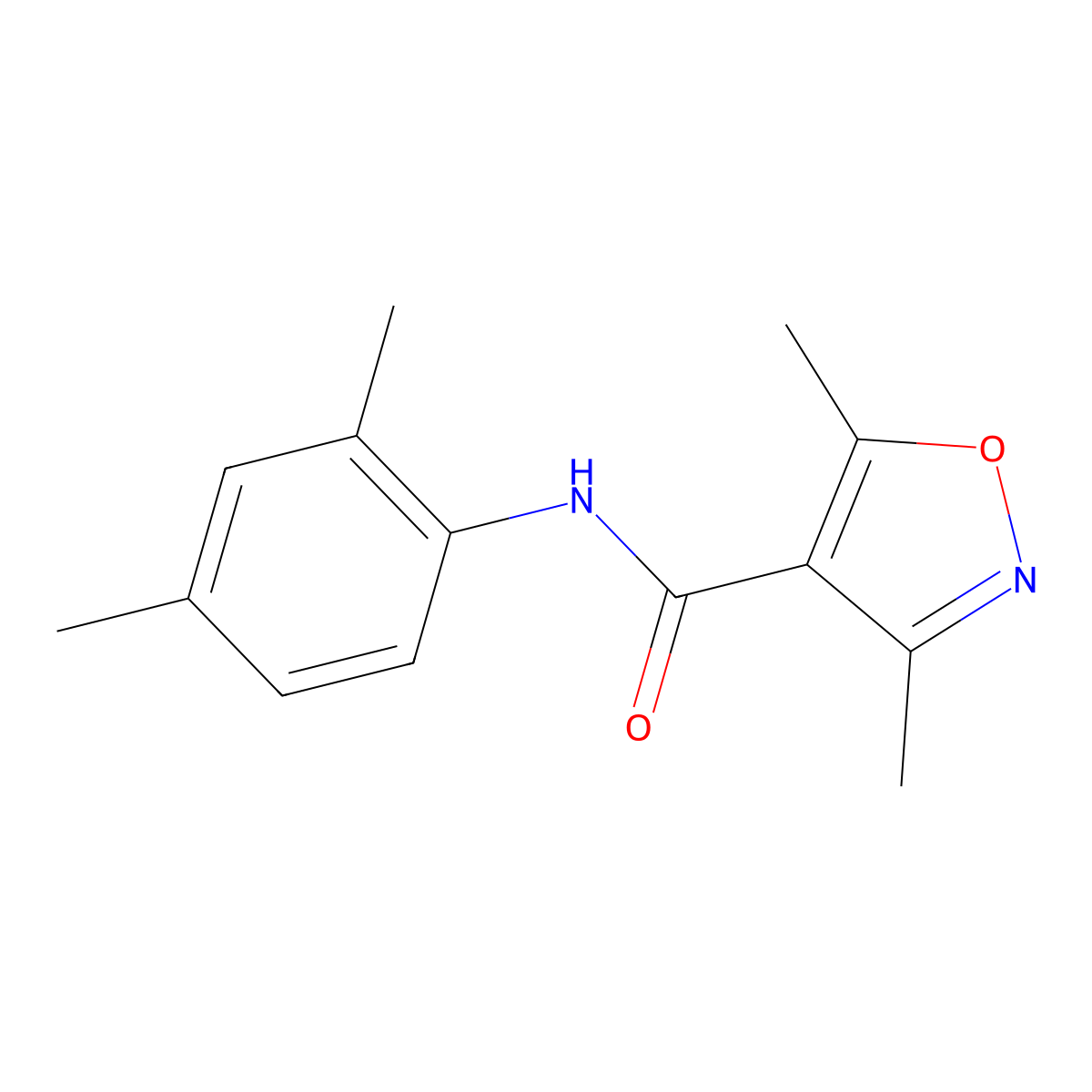 N-(2,4-dimethylphenyl)-3,5-dimethyl-1,2-oxazole-4-carboxamide molecular structure, CAS 289630-28-0