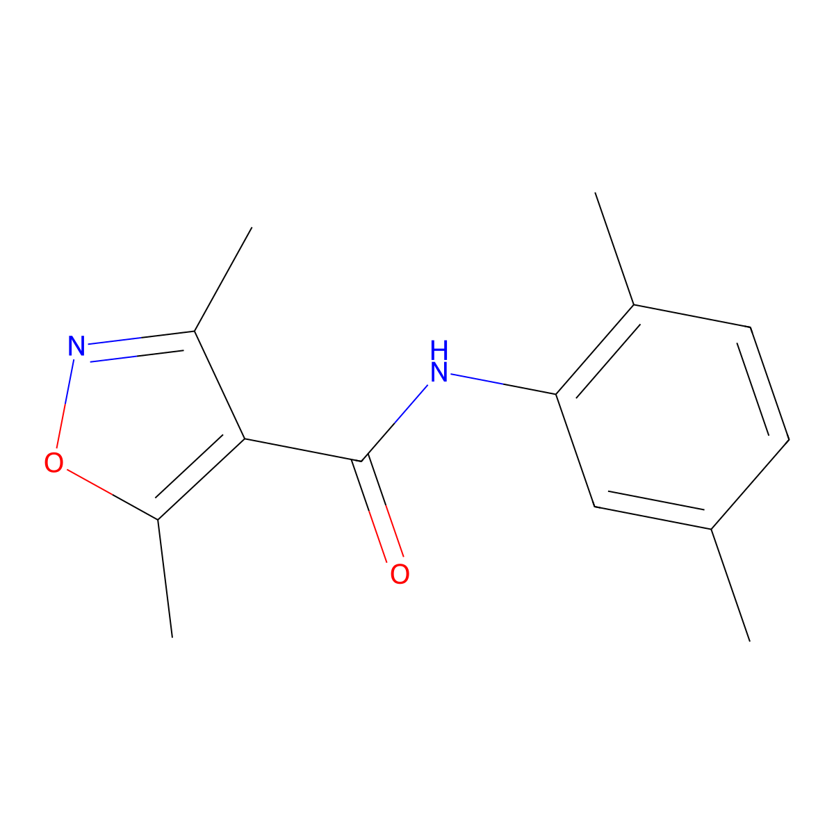N-(2,5-dimethylphenyl)-3,5-dimethyl-1,2-oxazole-4-carboxamide molecular structure, CAS 289630-29-1