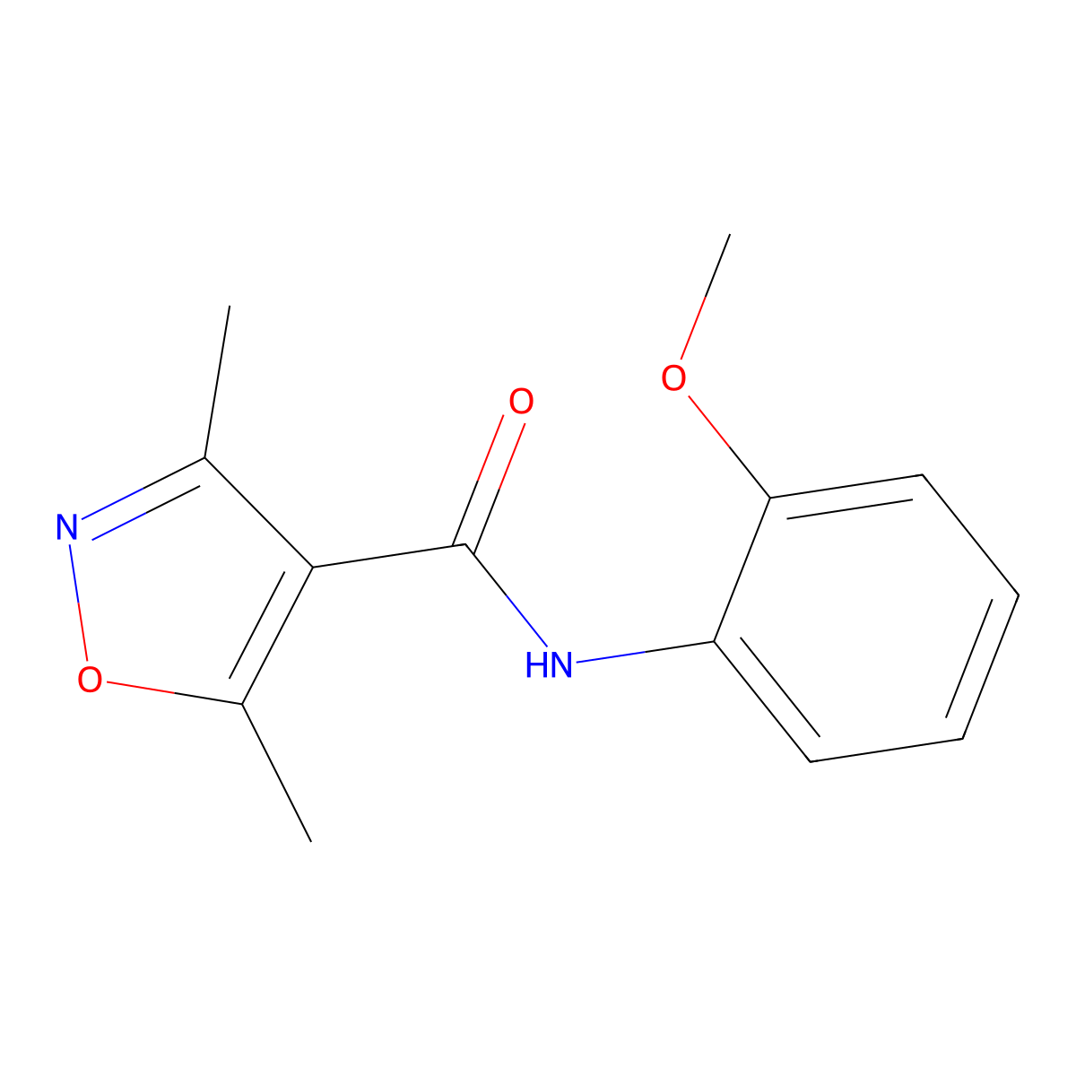 N-(2-methoxyphenyl)-3,5-dimethyl-1,2-oxazole-4-carboxamide molecular structure, CAS 289630-34-8