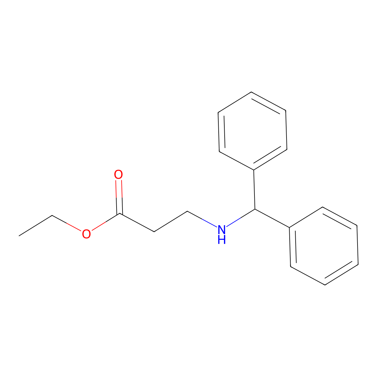 Ethyl 3-[(diphenylmethyl)amino]propanoate molecular structure, CAS 289637-69-0