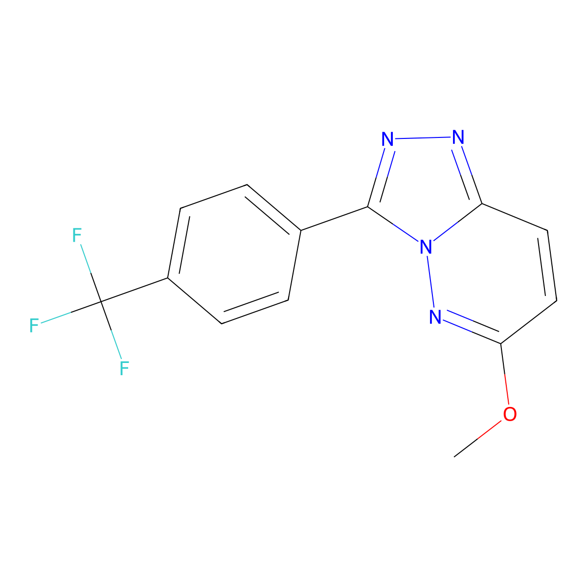 6-Methoxy-3-[4-(trifluoromethyl)phenyl][1,2,4]triazolo[4,3-b]pyridazine molecular structure, CAS 289651-70-3