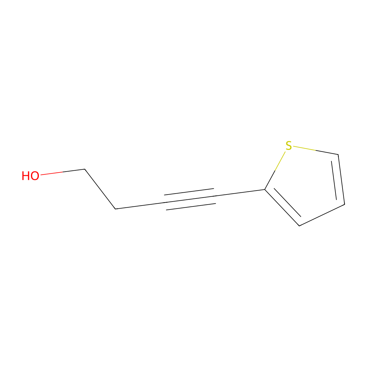 4-(Thiophen-2-yl)but-3-yn-1-ol molecular structure, CAS 289652-61-5