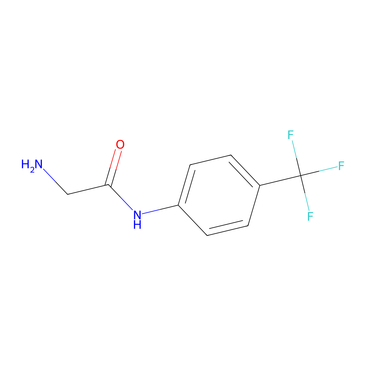 2-amino-N-[4-(trifluoromethyl)phenyl]acetamide molecular structure, CAS 289654-95-1