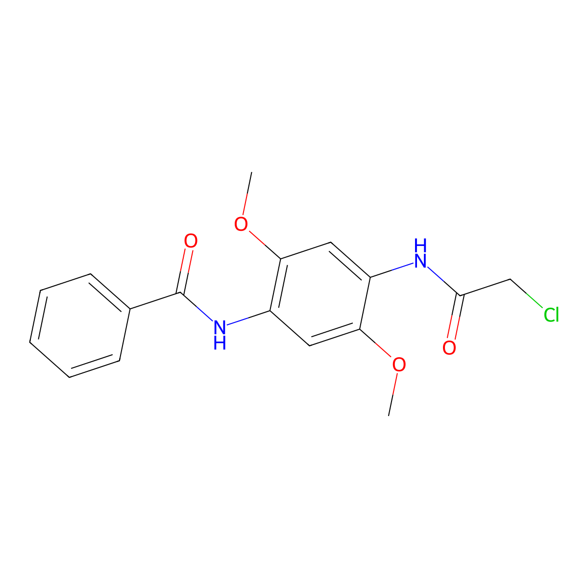 N-[4-(2-chloroacetamido)-2,5-dimethoxyphenyl]benzamide molecular structure, CAS 289655-82-9