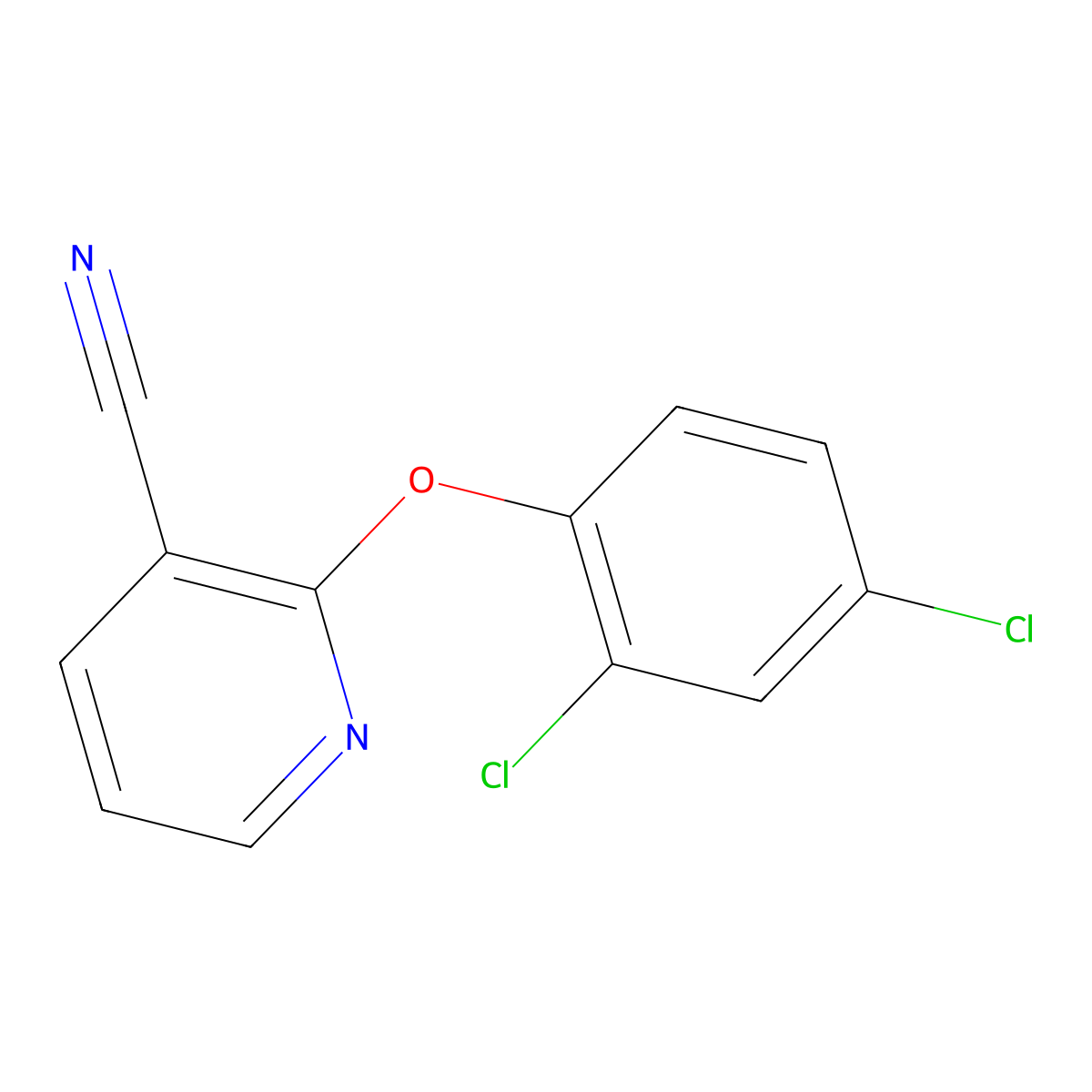 2-(2,4-Dichlorophenoxy)nicotinonitrile molecular structure, CAS 289662-03-9