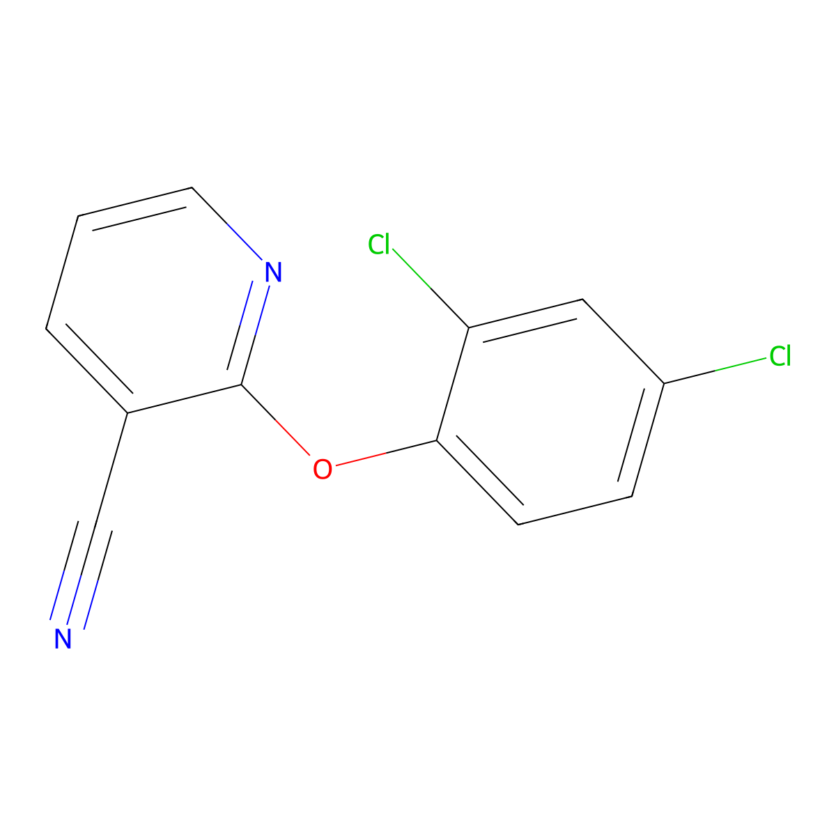 2-(2,4-Dichlorophenoxy)nicotinonitrile molecular structure, CAS 289662-03-9