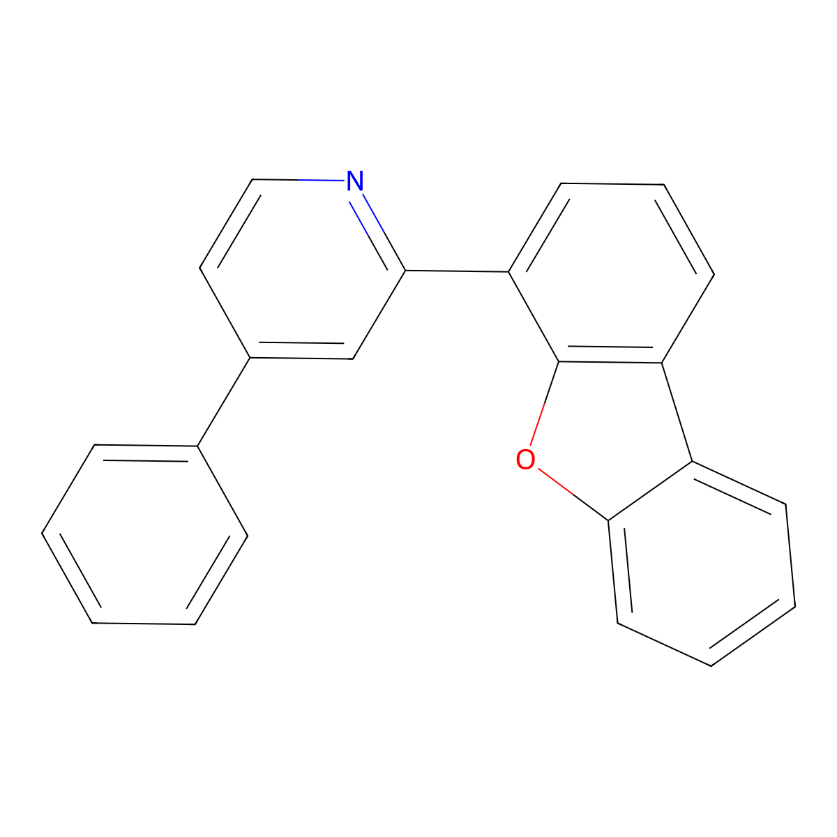 2-(Dibenzo[b,d]furan-4-yl)-4-phenylpyridine molecular structure, CAS 2896758-31-7