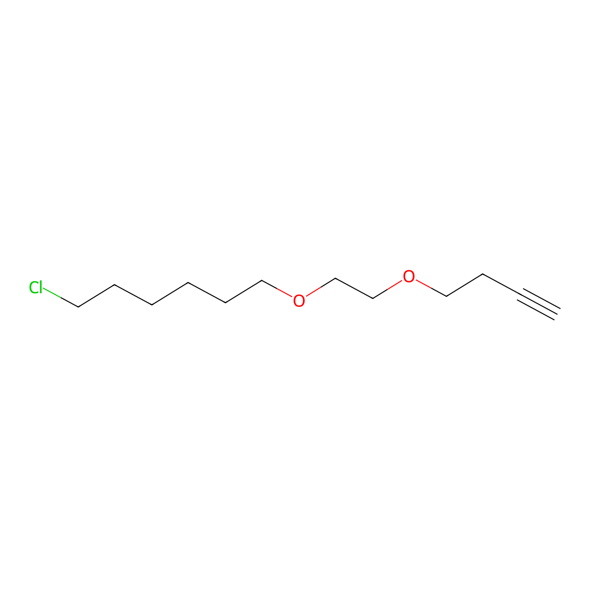 1-(2-(But-3-yn-1-yloxy)ethoxy)-6-chlorohexane molecular structure, CAS 2896761-21-8