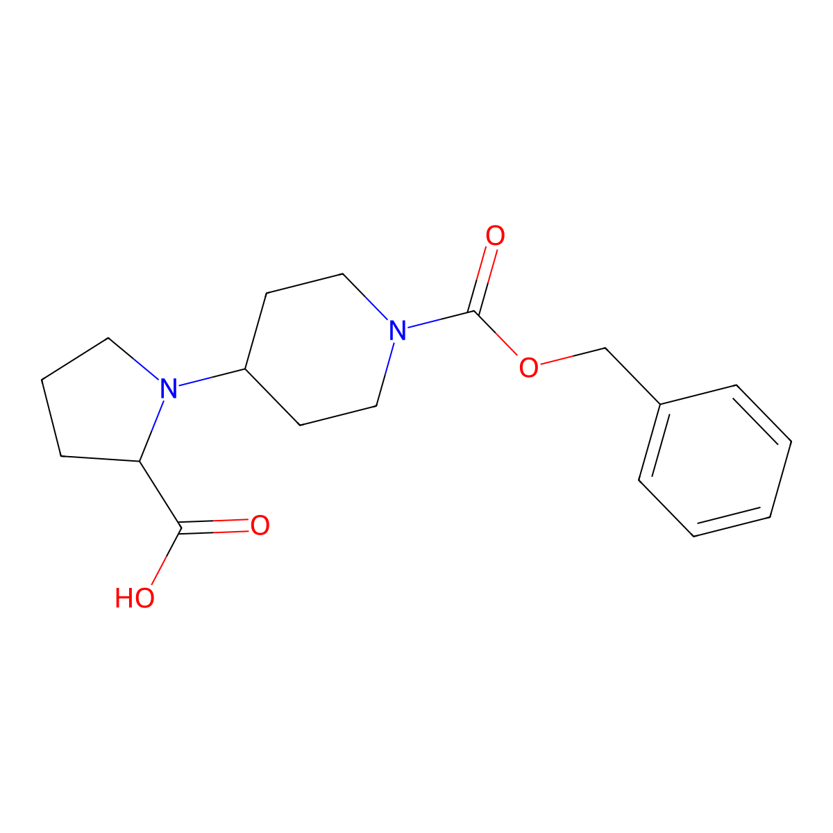 L-N-(4-N-Cbz-piperidino)proline molecular structure, CAS 289677-06-1