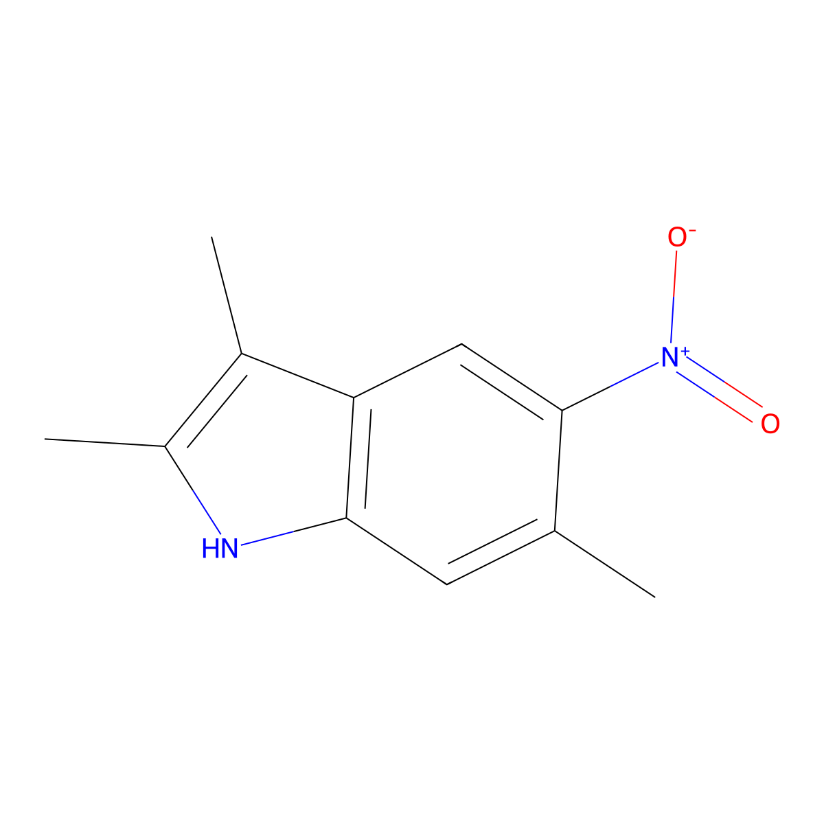 2,3,6-Trimethyl-5-nitro-1H-indole molecular structure, CAS 289685-81-0