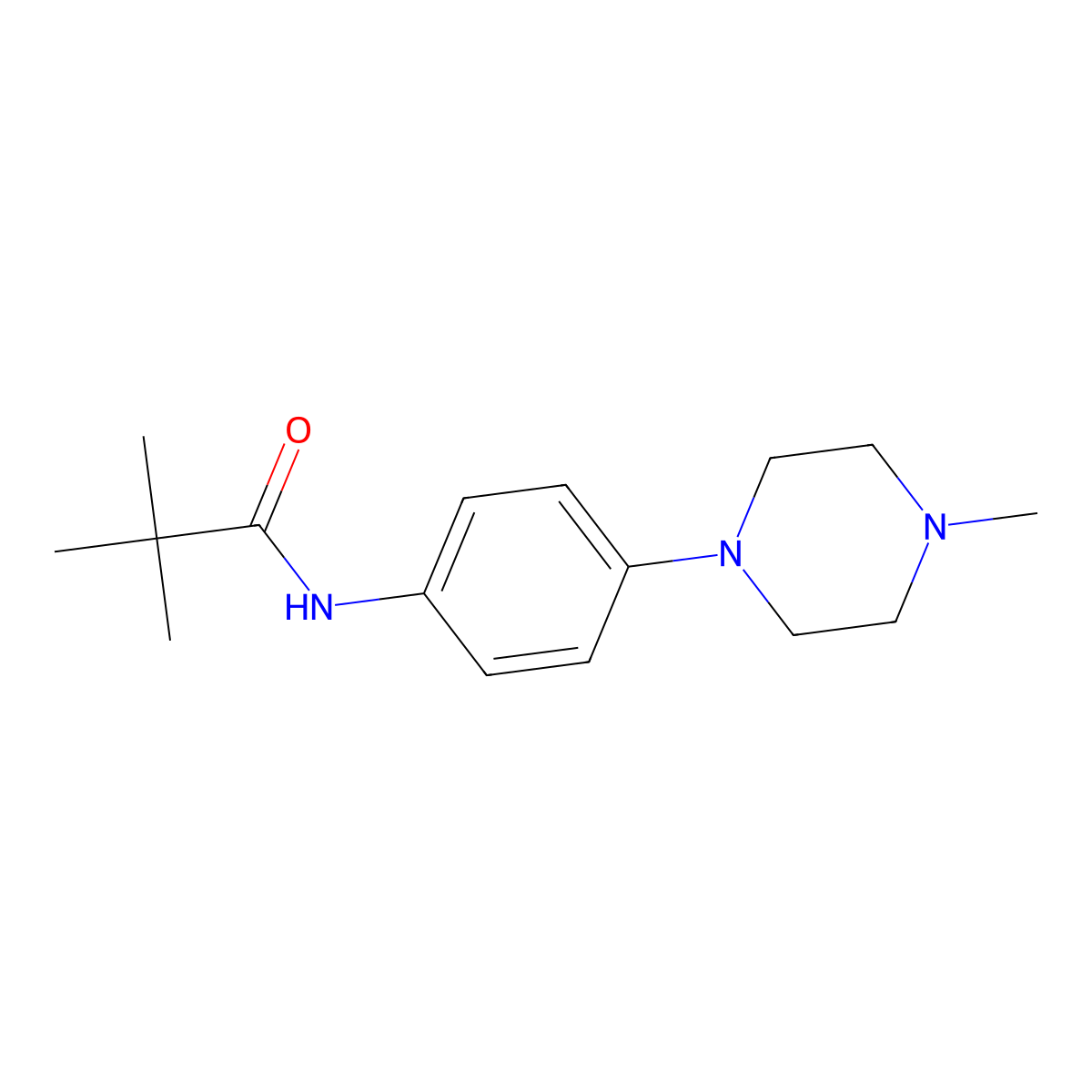 2,2-dimethyl-N-[4-(4-methylpiperazin-1-yl)phenyl]propanamide molecular structure, CAS 289686-55-1