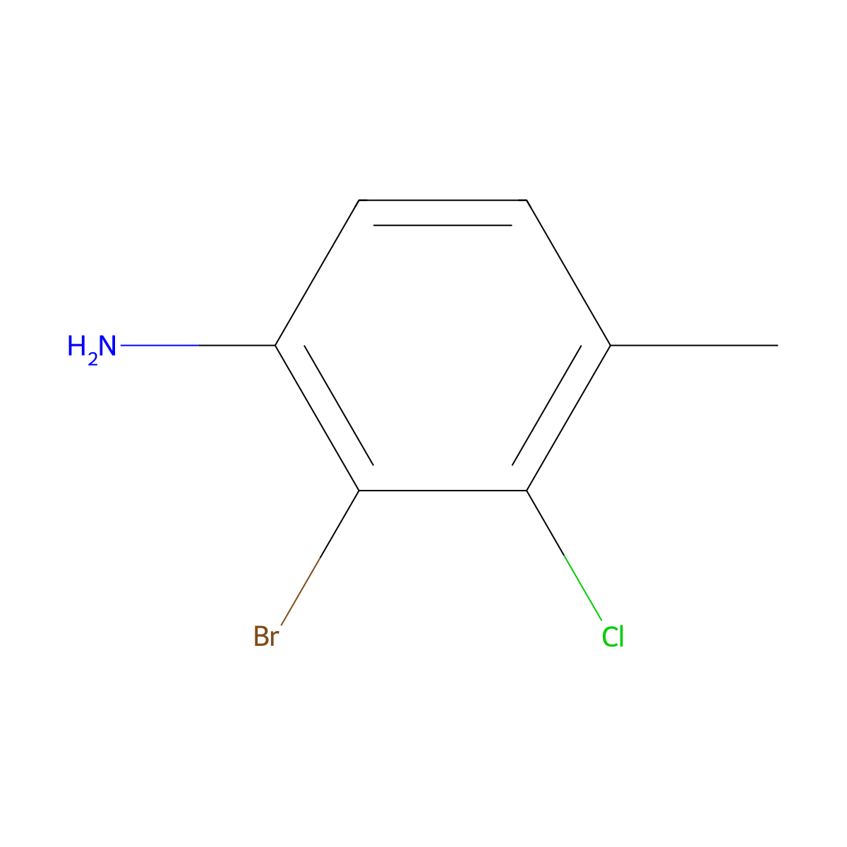 2-Bromo-3-chloro-4-methylaniline molecular structure, CAS 289687-20-3