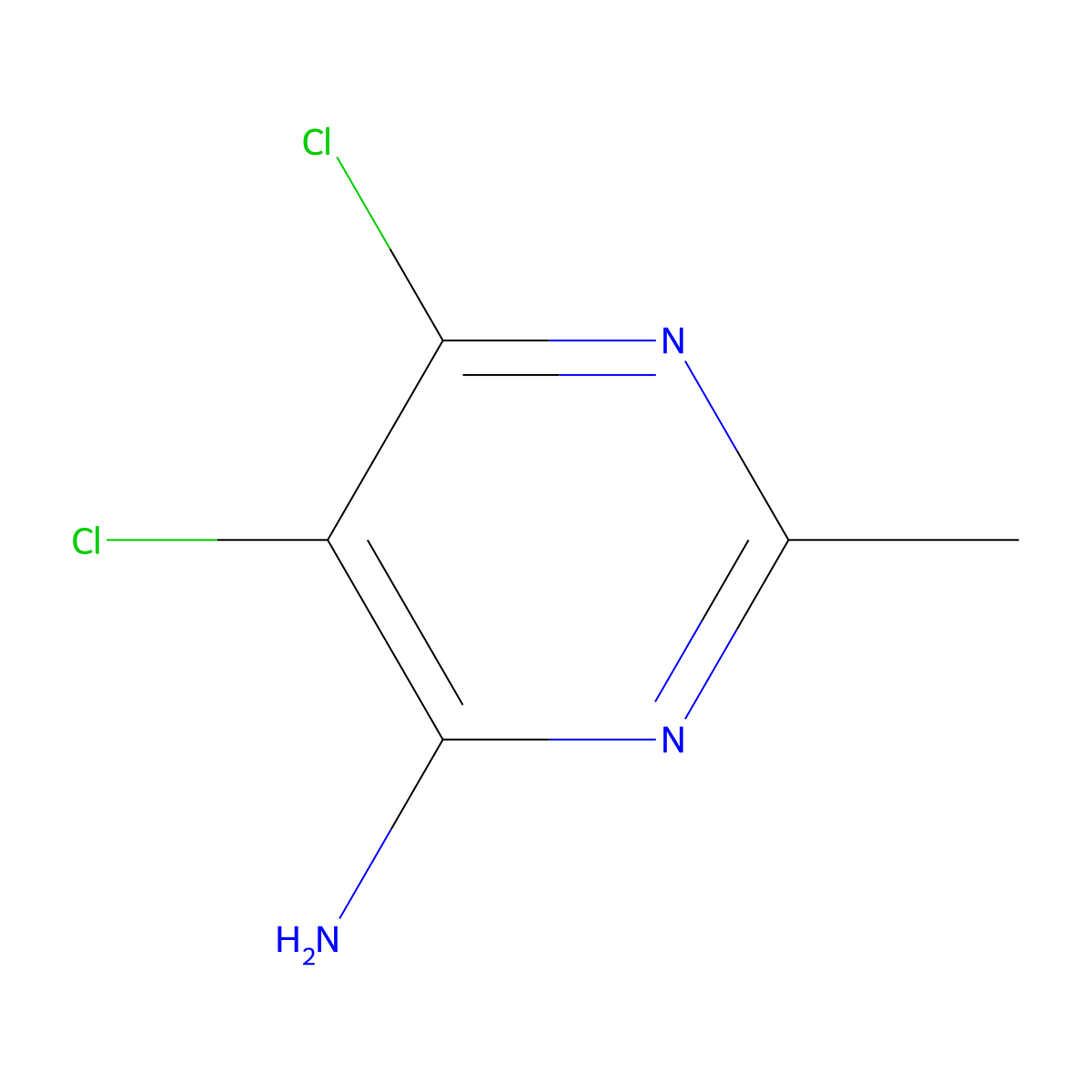 5,6-Dichloro-2-methylpyrimidin-4-amine molecular structure, CAS 28969-57-5