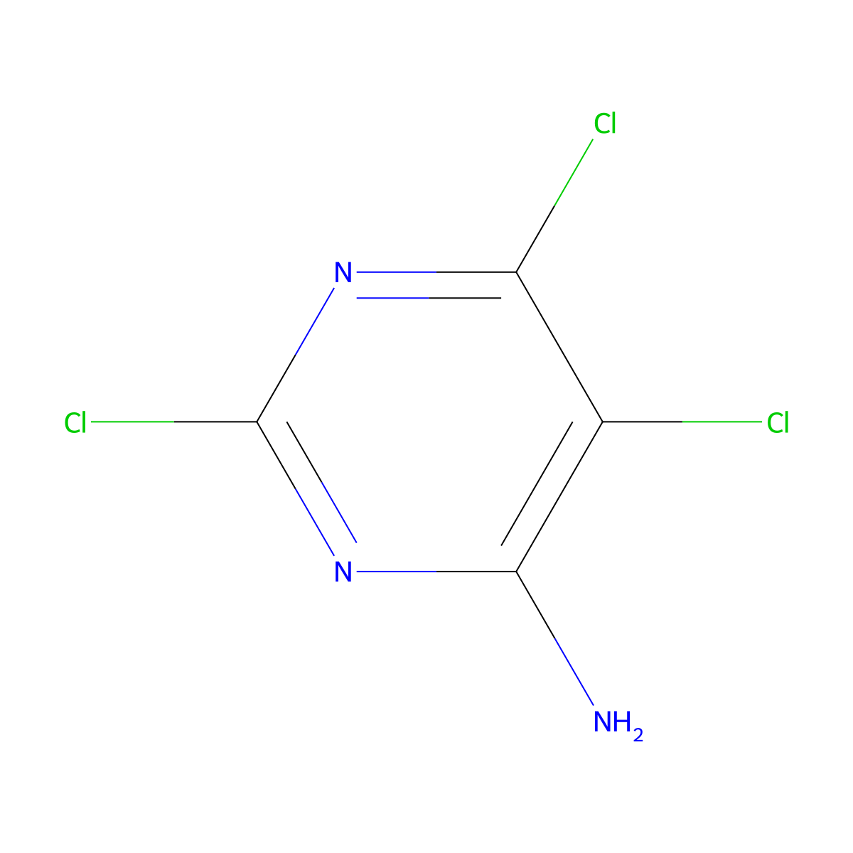 2,5,6-Trichloropyrimidin-4-amine molecular structure, CAS 28969-60-0