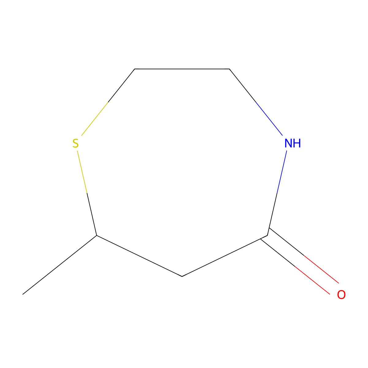 7-Methyl-1,4-thiazepan-5-one molecular structure, CAS 2897-05-4