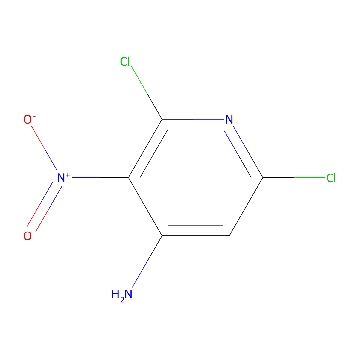2,6-Dichloro-3-nitropyridin-4-amine molecular structure, CAS 2897-43-0
