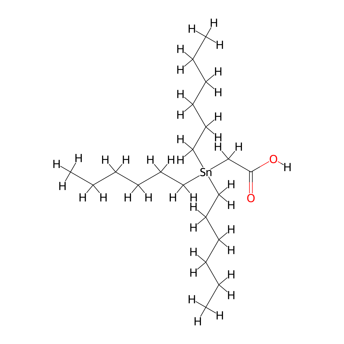 Stannane, acetoxytrihexyl- molecular structure, CAS 2897-46-3