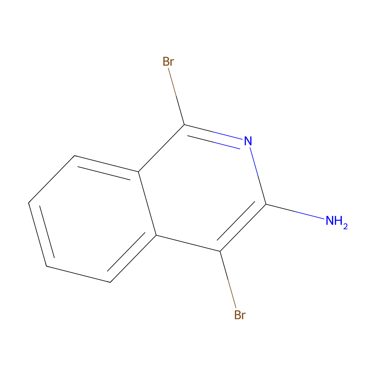 3-Amino-1,4-dibromoisoquinoline molecular structure, CAS 28970-70-9