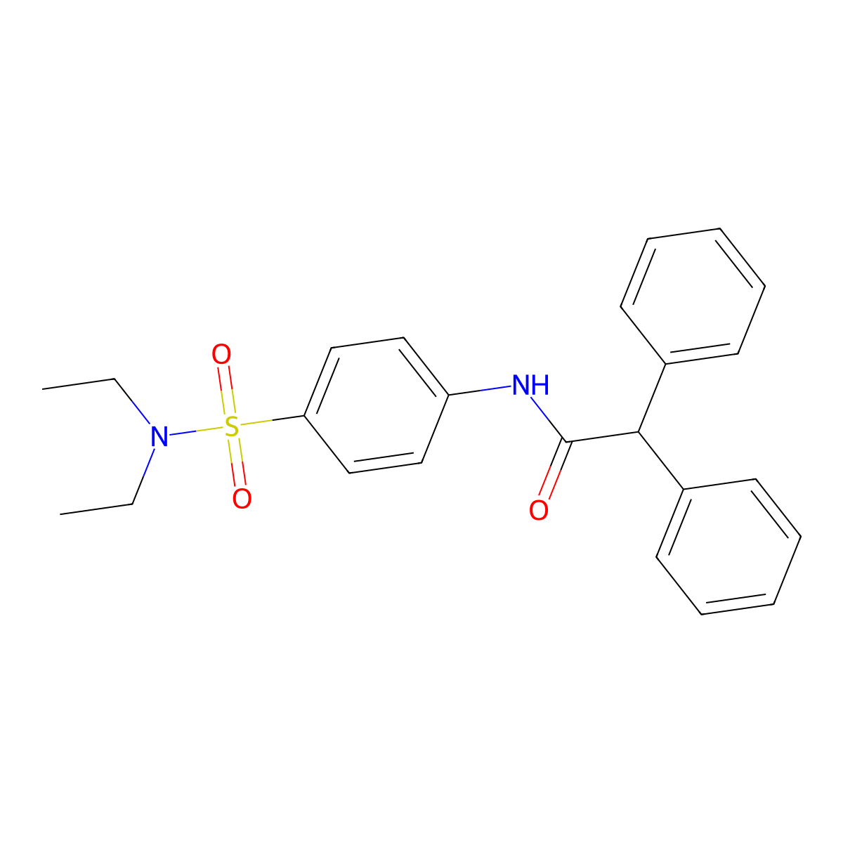 N-{4-[(diethylamino)sulfonyl]phenyl}-2,2-diphenylacetamide molecular structure, CAS 289700-44-3
