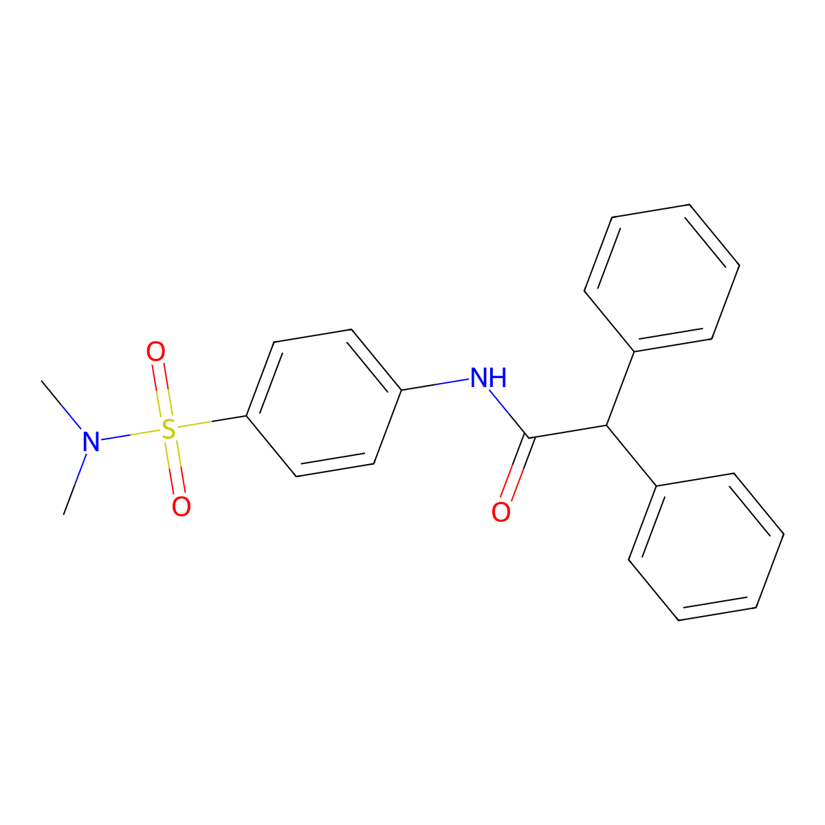 N-{4-[(dimethylamino)sulfonyl]phenyl}-2,2-diphenylacetamide molecular structure, CAS 289700-45-4