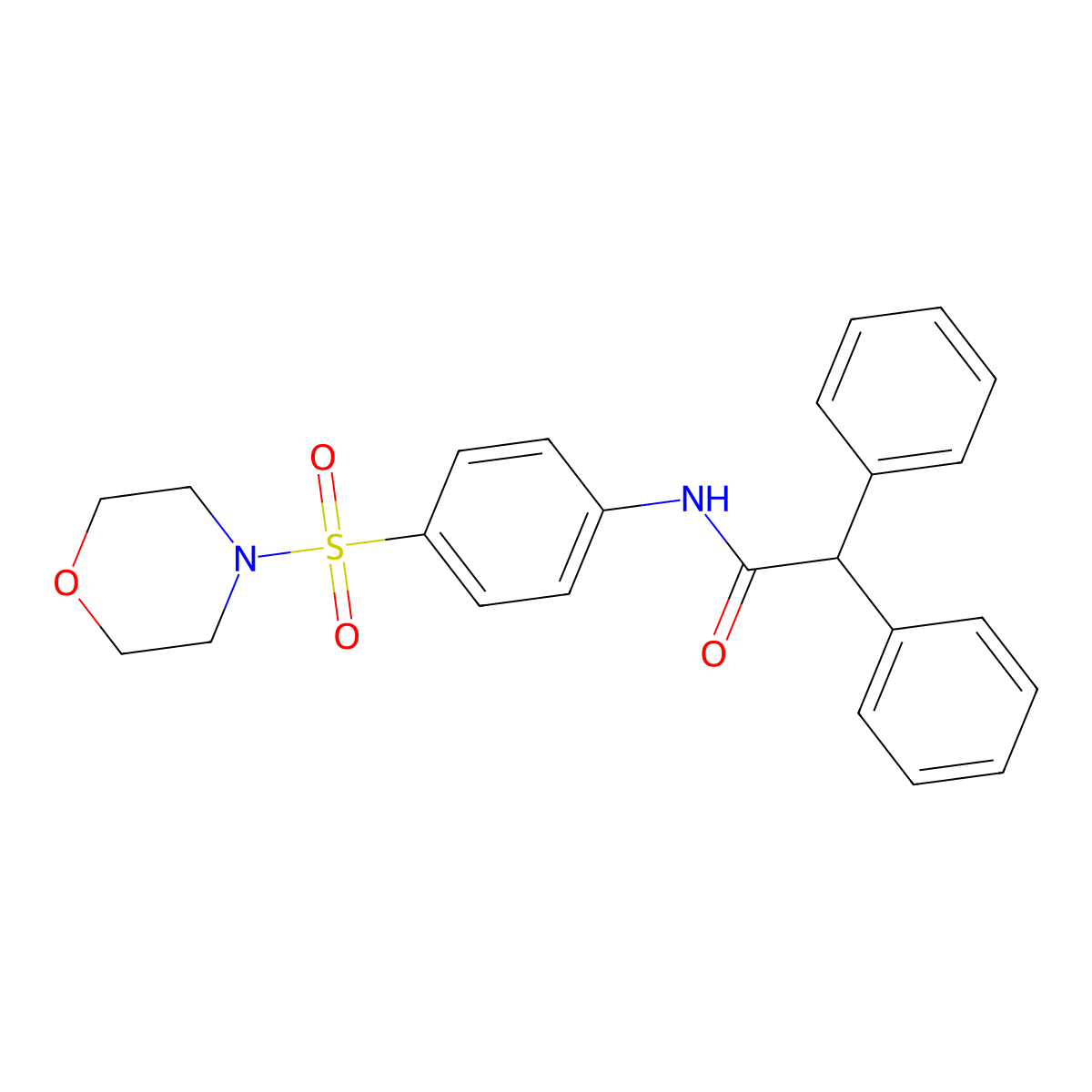 N-(4-morpholin-4-ylsulfonylphenyl)-2,2-diphenylacetamide molecular structure, CAS 289700-48-7