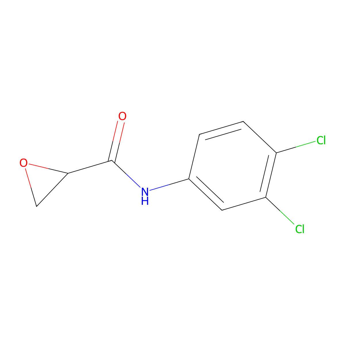 N-(3,4-dichlorophenyl)oxirane-2-carboxamide molecular structure, CAS 289706-45-2