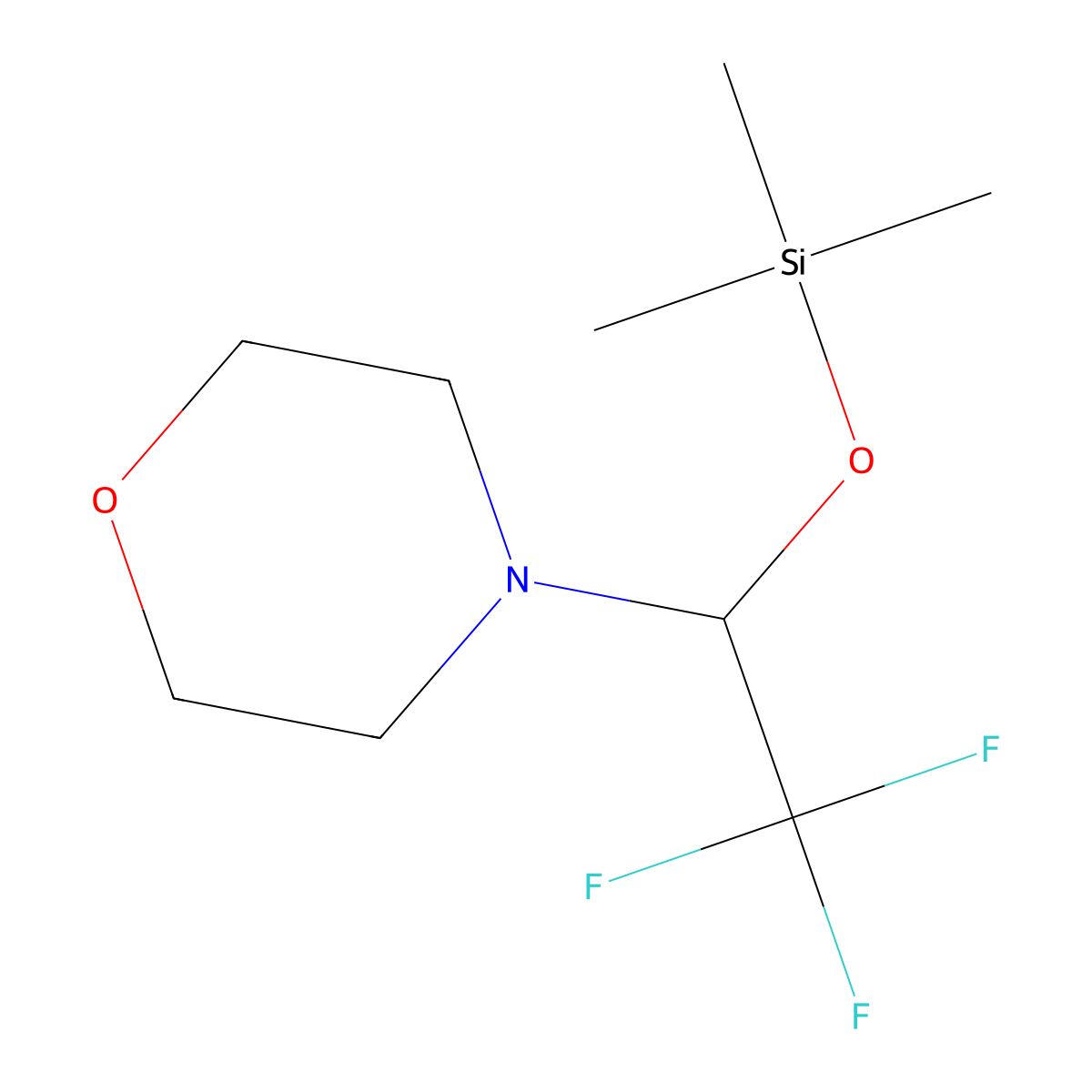 4-[2,2,2-Trifluoro-1-[(trimethylsilyl)oxy]ethyl]morpholine molecular structure, CAS 289706-46-3