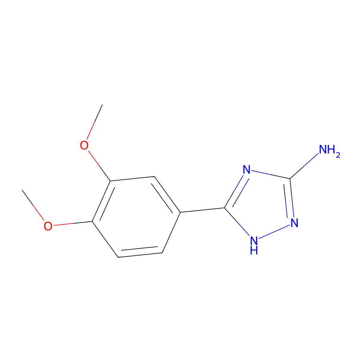 5-(3,4-dimethoxyphenyl)-4H-1,2,4-triazol-3-amine molecular structure, CAS 289710-95-8
