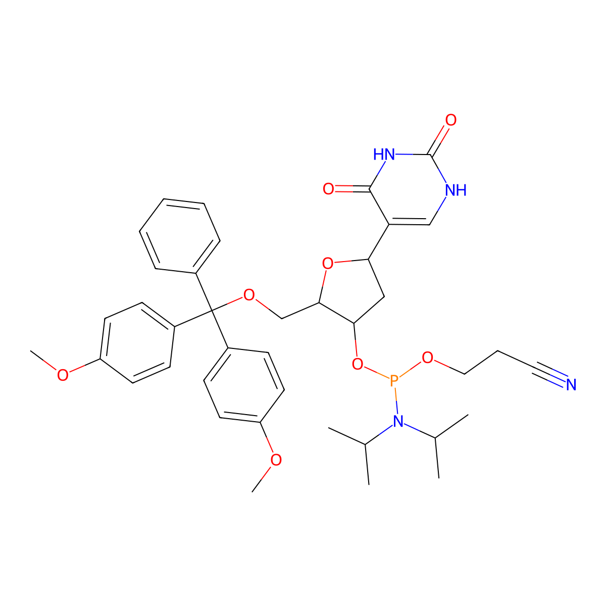 2'-Deoxypseudouridine cep molecular structure, CAS 289712-98-7