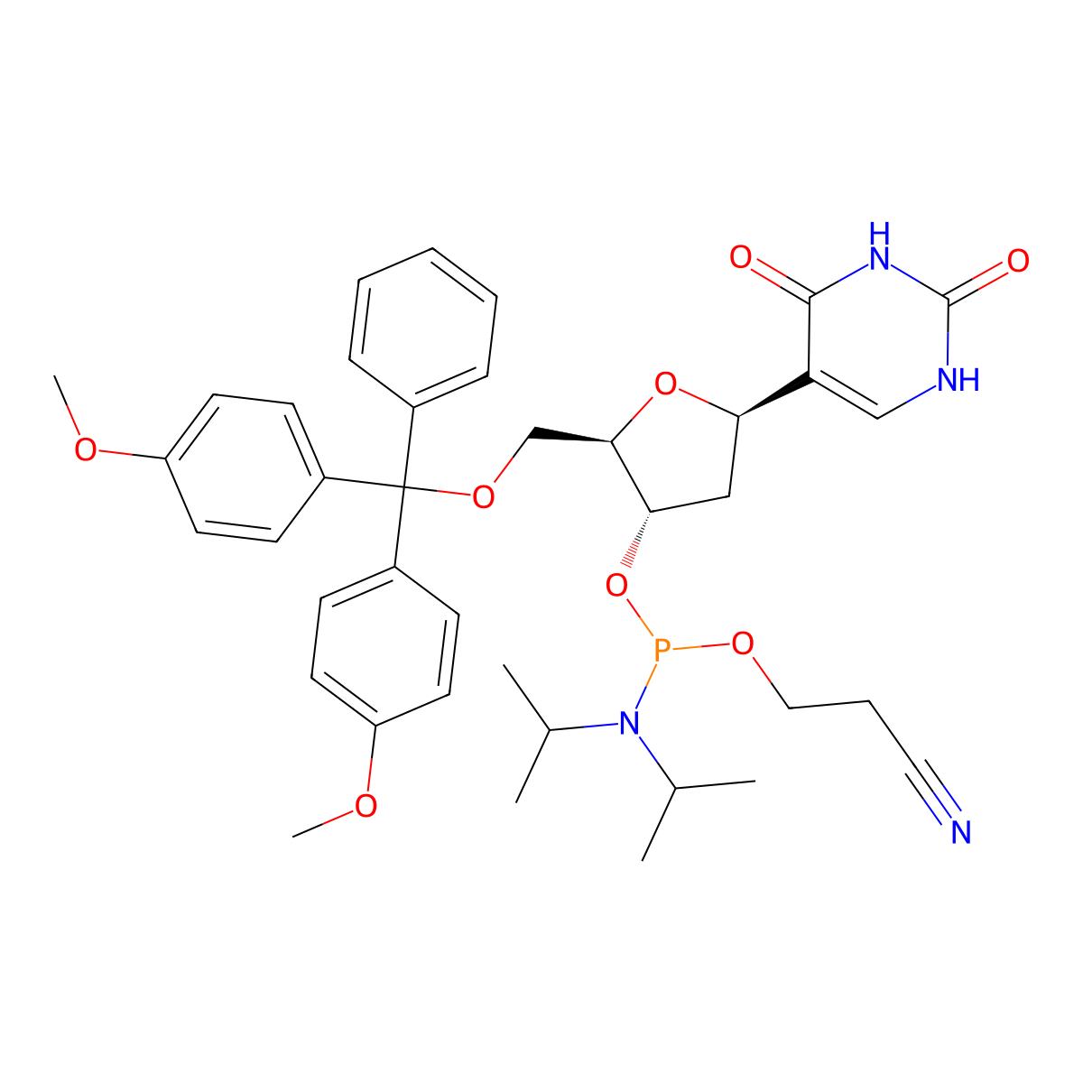 2'-Deoxypseudouridine cep molecular structure, CAS 289712-98-7