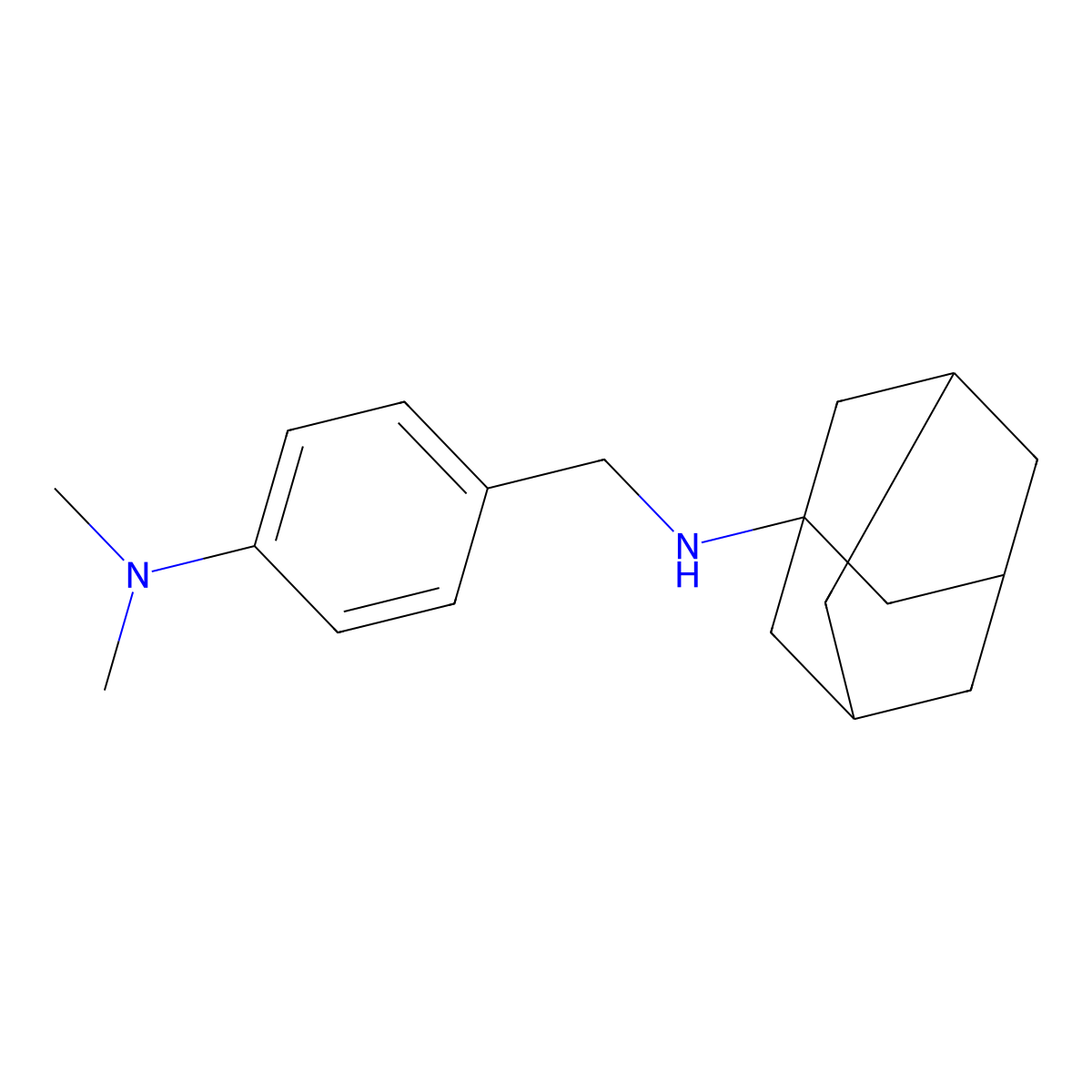 N-[4-(dimethylamino)benzyl]adamantan-1-amine molecular structure, CAS 289713-75-3