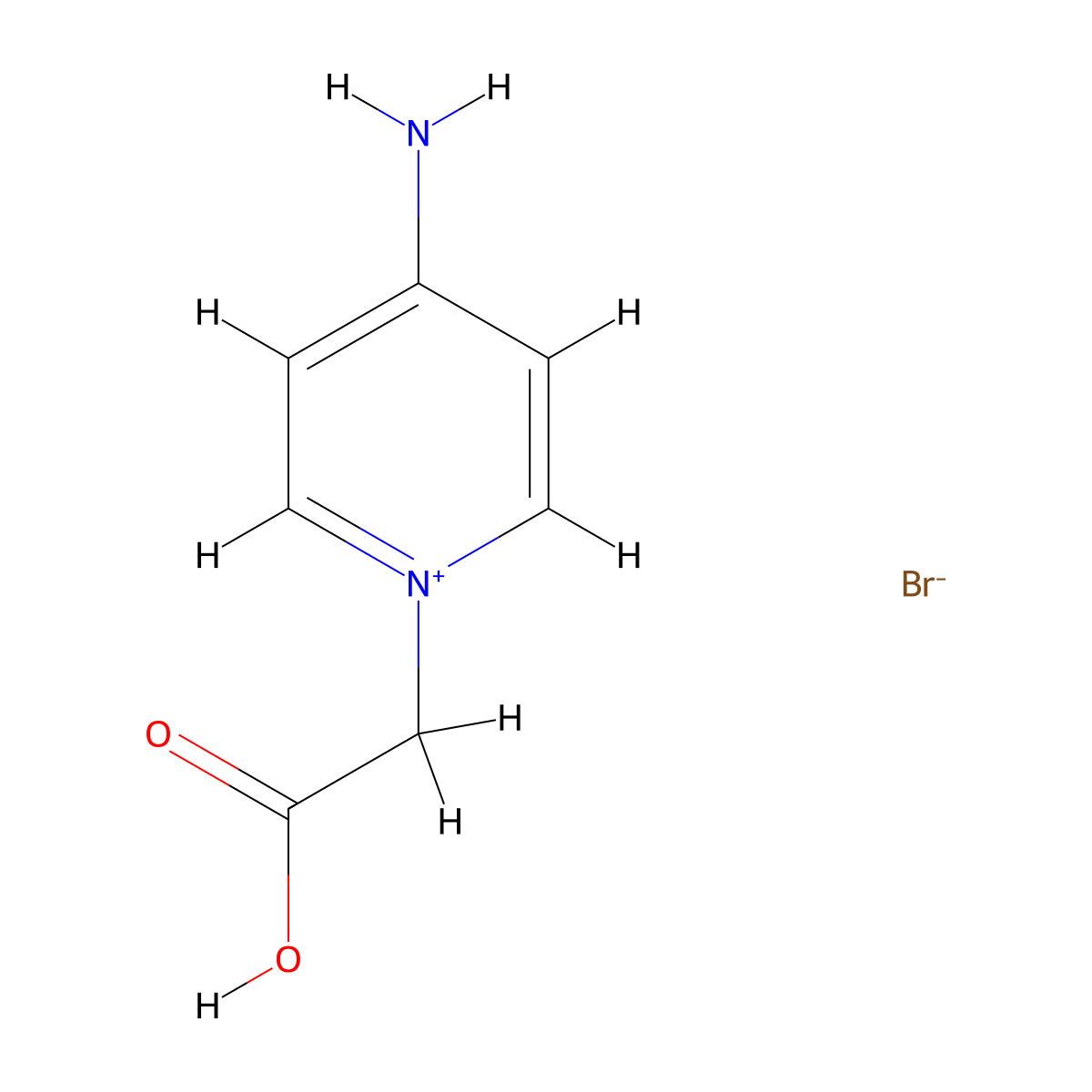 4-Amino-1-(carboxymethyl)pyridin-1-ium bromide molecular structure, CAS 289716-32-1