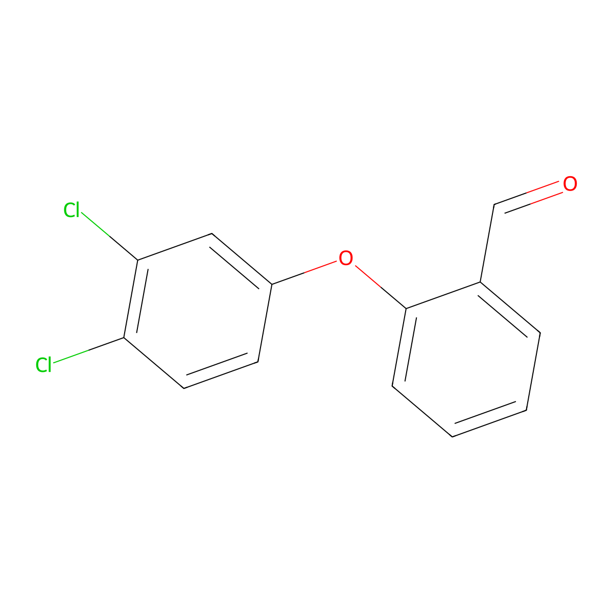 2-(3,4-Dichlorophenoxy)benzaldehyde molecular structure, CAS 289717-77-7
