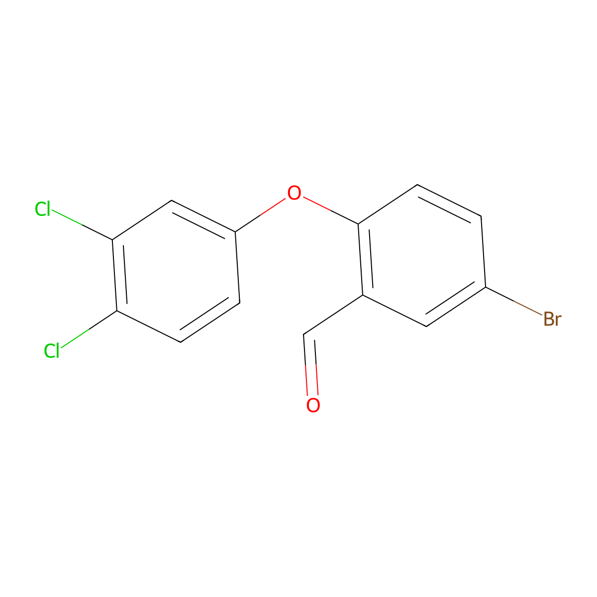 5-Bromo-2-(3,4-dichlorophenoxy)benzaldehyde molecular structure, CAS 289718-03-2